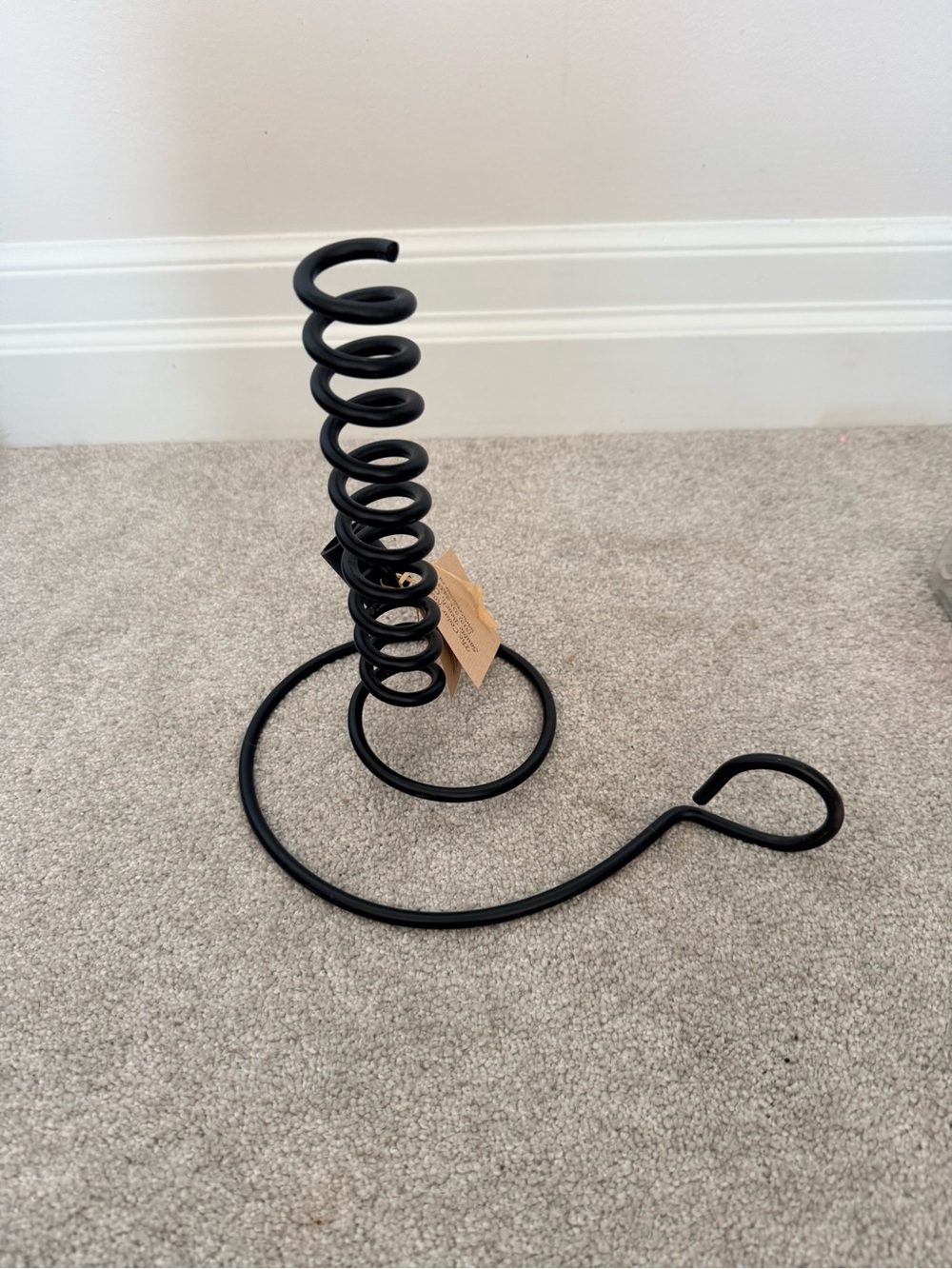 Black Spiral Metal candle holder